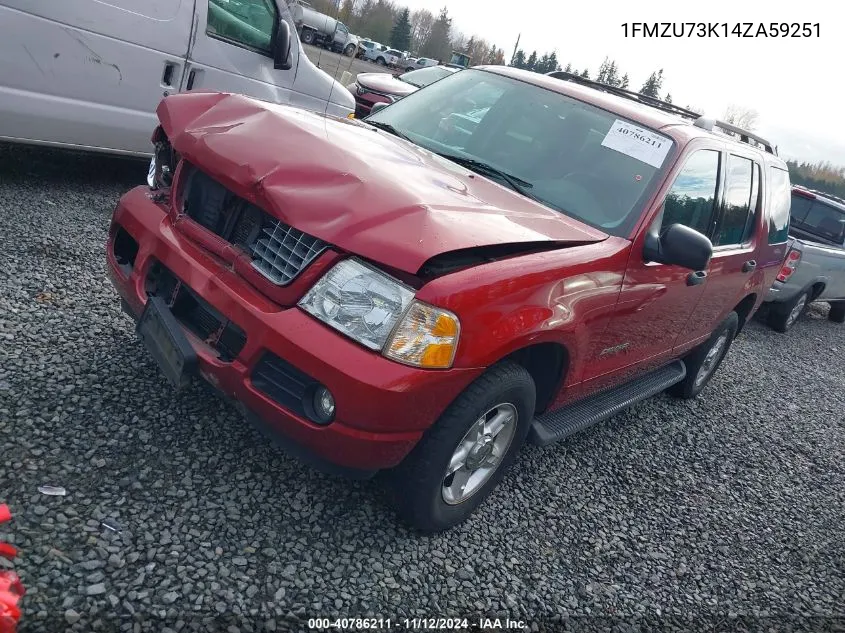 1FMZU73K14ZA59251 2004 Ford Explorer Nbx/Xlt