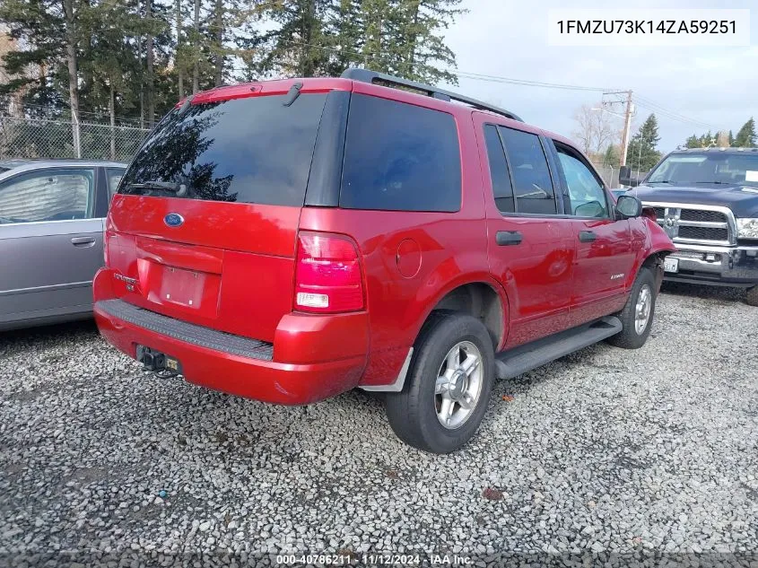 1FMZU73K14ZA59251 2004 Ford Explorer Nbx/Xlt