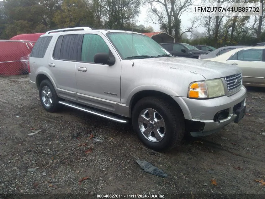 2004 Ford Explorer Limited VIN: 1FMZU75W44UB89702 Lot: 40827011