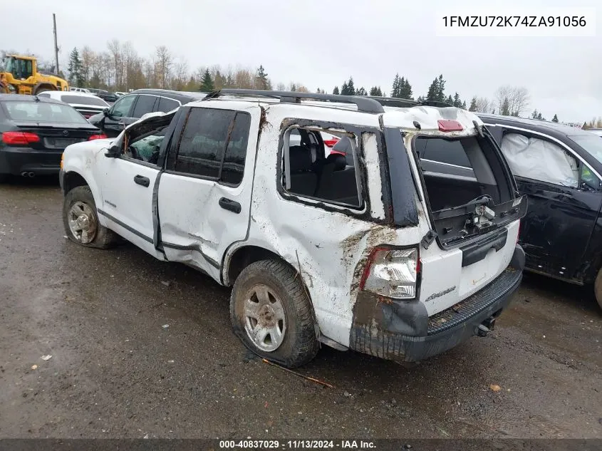 2004 Ford Explorer Xls VIN: 1FMZU72K74ZA91056 Lot: 40837029