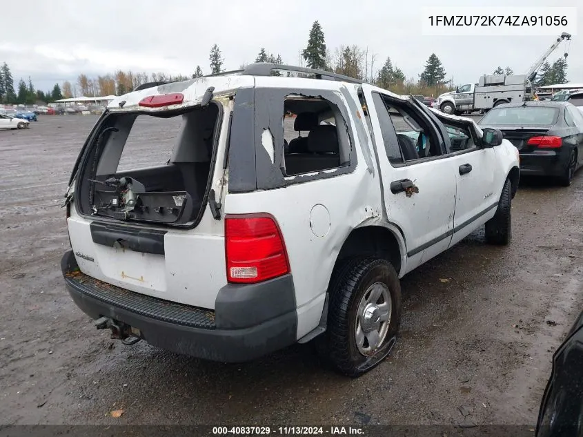 2004 Ford Explorer Xls VIN: 1FMZU72K74ZA91056 Lot: 40837029