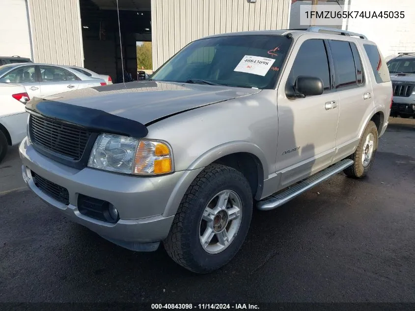 2004 Ford Explorer Limited VIN: 1FMZU65K74UA45035 Lot: 40843098