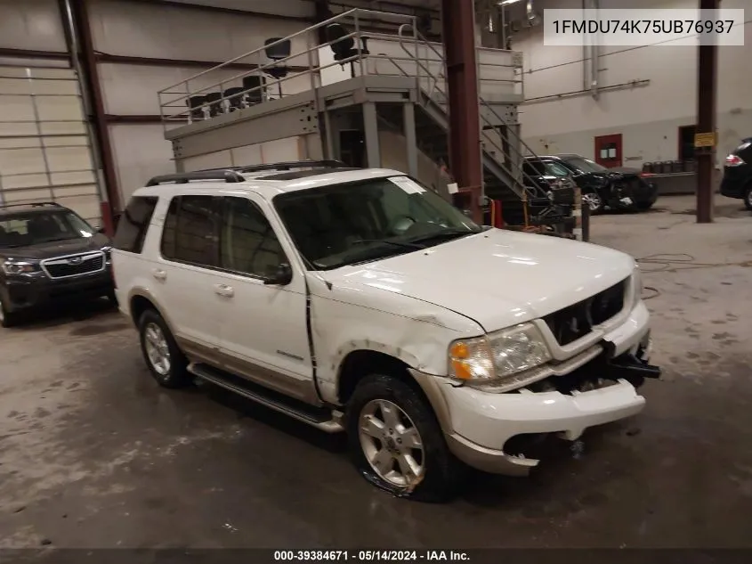 2005 Ford Explorer Eddie Bauer VIN: 1FMDU74K75UB76937 Lot: 39384671