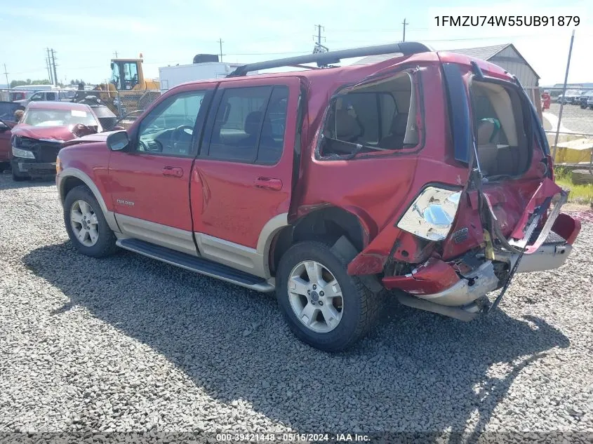 2005 Ford Explorer Eddie Bauer VIN: 1FMZU74W55UB91879 Lot: 39421448