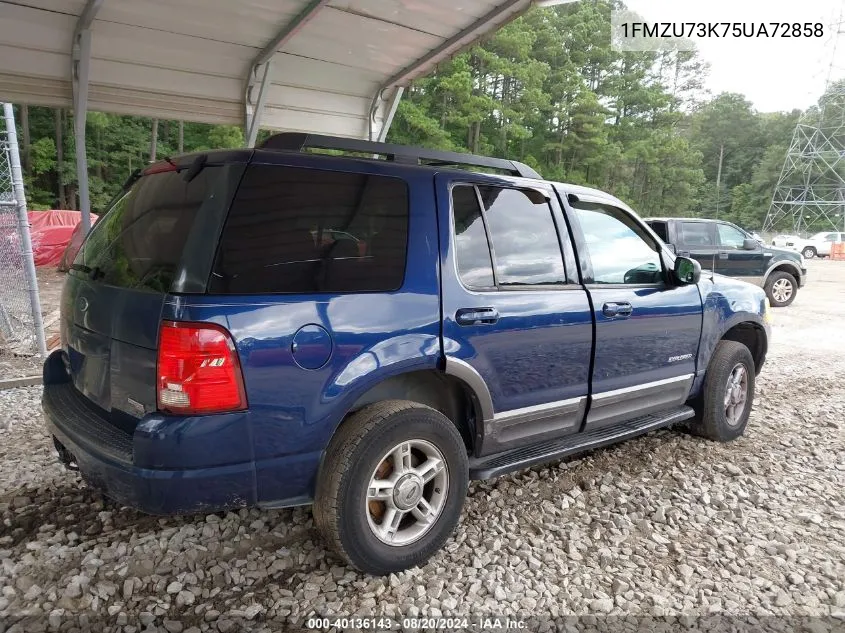 2005 Ford Explorer Xlt/Xlt Sport VIN: 1FMZU73K75UA72858 Lot: 40136143