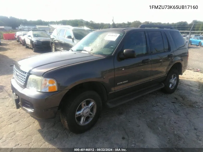 2005 Ford Explorer Xlt/Xlt Sport VIN: 1FMZU73K65UB17160 Lot: 40146512