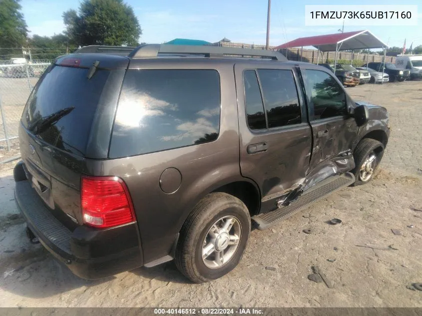 2005 Ford Explorer Xlt/Xlt Sport VIN: 1FMZU73K65UB17160 Lot: 40146512