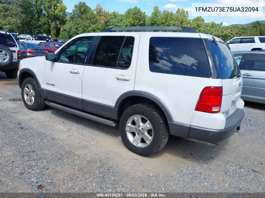 2005 Ford Explorer Xlt/Xlt Sport VIN: 1FMZU73E75UA32094 Lot: 40158291