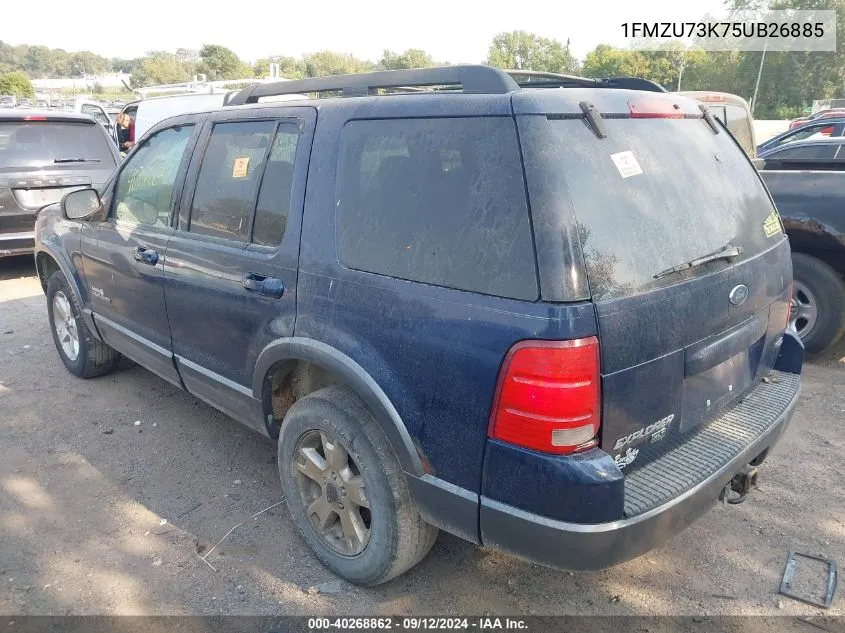 2005 Ford Explorer Xlt/Xlt Sport VIN: 1FMZU73K75UB26885 Lot: 40268862