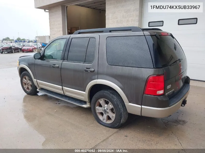 2005 Ford Explorer Eddie Bauer VIN: 1FMDU74KX5UB33967 Lot: 40270052