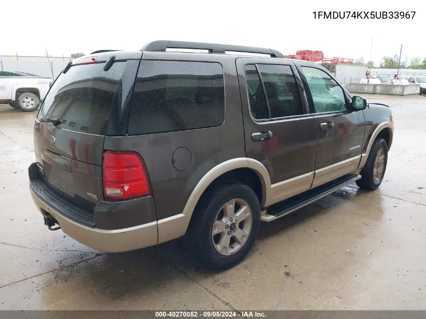 2005 Ford Explorer Eddie Bauer VIN: 1FMDU74KX5UB33967 Lot: 40270052