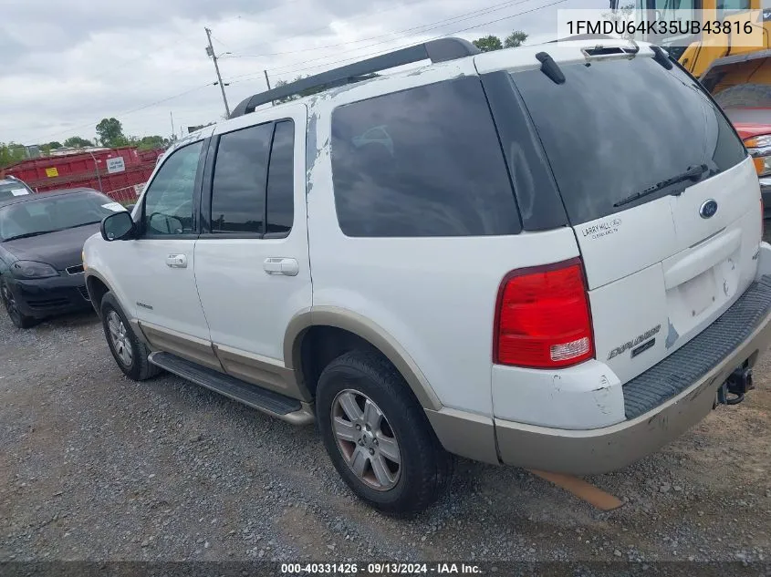 1FMDU64K35UB43816 2005 Ford Explorer Eddie Bauer