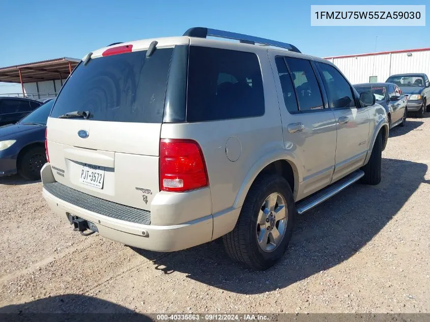 2005 Ford Explorer Limited VIN: 1FMZU75W55ZA59030 Lot: 40335863