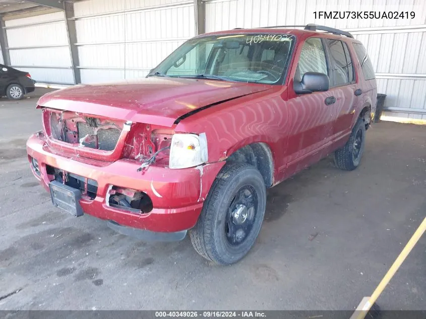 2005 Ford Explorer Xlt/Xlt Sport/Nbx VIN: 1FMZU73K55UA02419 Lot: 40349026