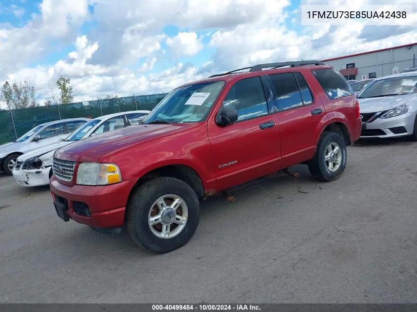 2005 Ford Explorer Xlt/Xlt Sport VIN: 1FMZU73E85UA42438 Lot: 40499484