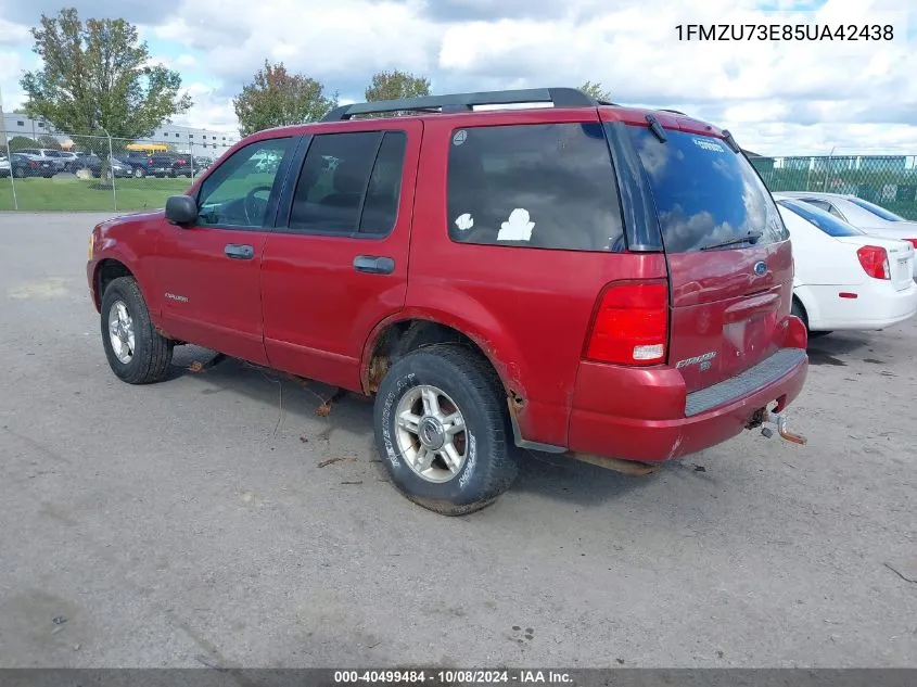 2005 Ford Explorer Xlt/Xlt Sport VIN: 1FMZU73E85UA42438 Lot: 40499484