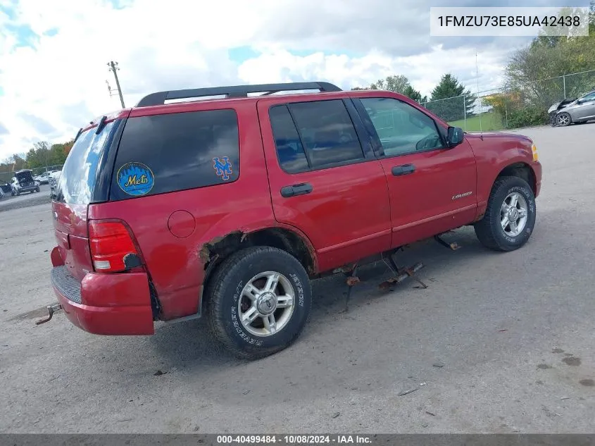 2005 Ford Explorer Xlt/Xlt Sport VIN: 1FMZU73E85UA42438 Lot: 40499484