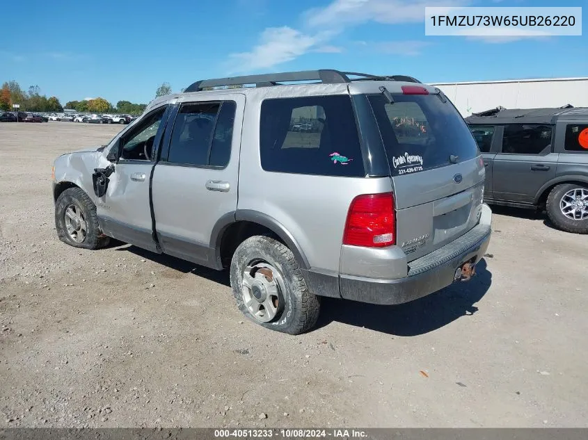 2005 Ford Explorer Xlt/Xlt Sport/Nbx VIN: 1FMZU73W65UB26220 Lot: 40513233