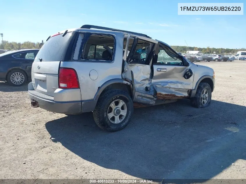 2005 Ford Explorer Xlt/Xlt Sport/Nbx VIN: 1FMZU73W65UB26220 Lot: 40513233