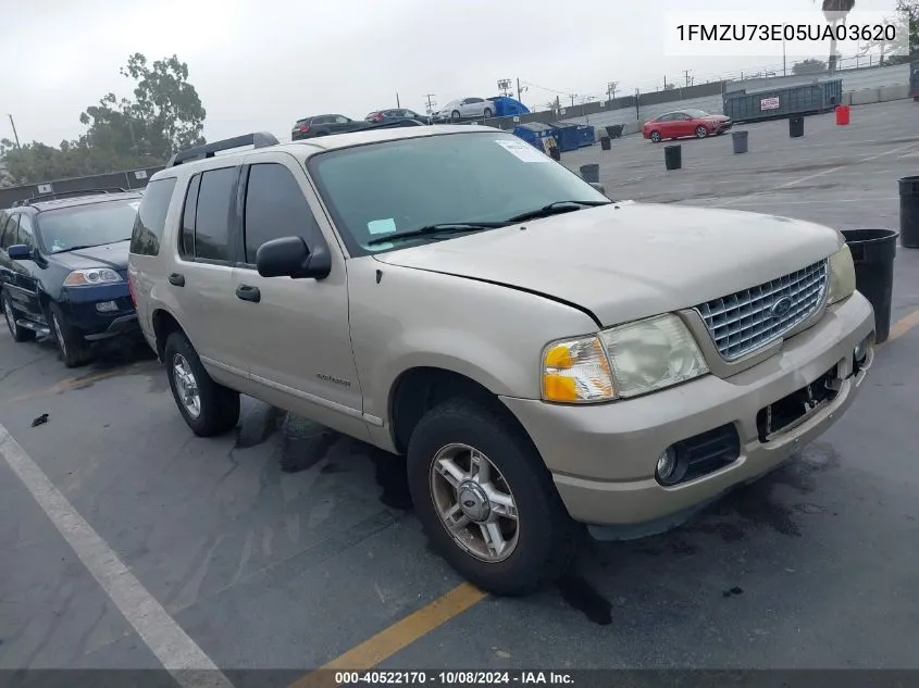 2005 Ford Explorer Xlt/Xlt Sport/Nbx VIN: 1FMZU73E05UA03620 Lot: 40522170