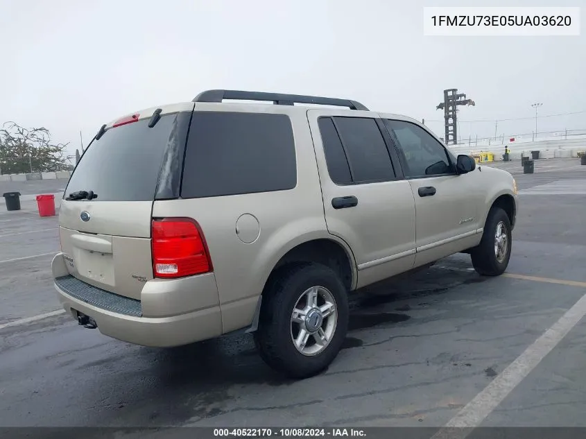 2005 Ford Explorer Xlt/Xlt Sport/Nbx VIN: 1FMZU73E05UA03620 Lot: 40522170