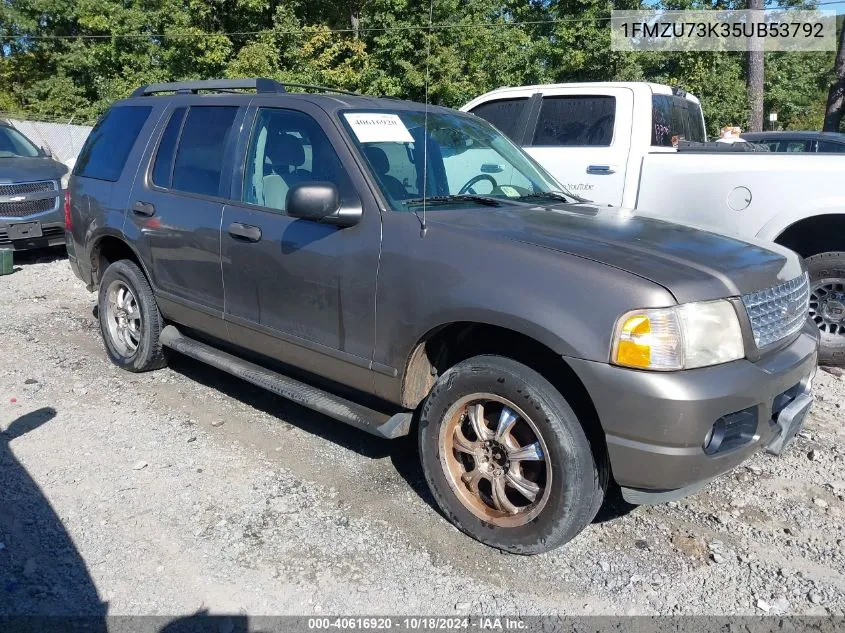 2005 Ford Explorer Xlt/Xlt Sport VIN: 1FMZU73K35UB53792 Lot: 40616920