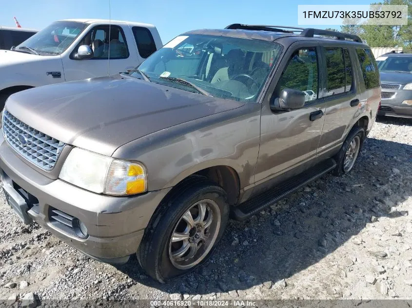 2005 Ford Explorer Xlt/Xlt Sport VIN: 1FMZU73K35UB53792 Lot: 40616920