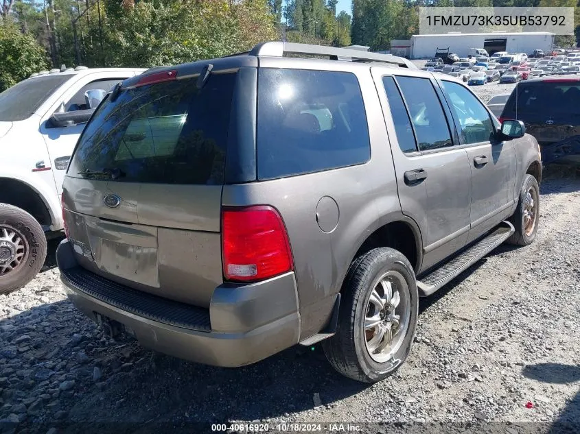 2005 Ford Explorer Xlt/Xlt Sport VIN: 1FMZU73K35UB53792 Lot: 40616920