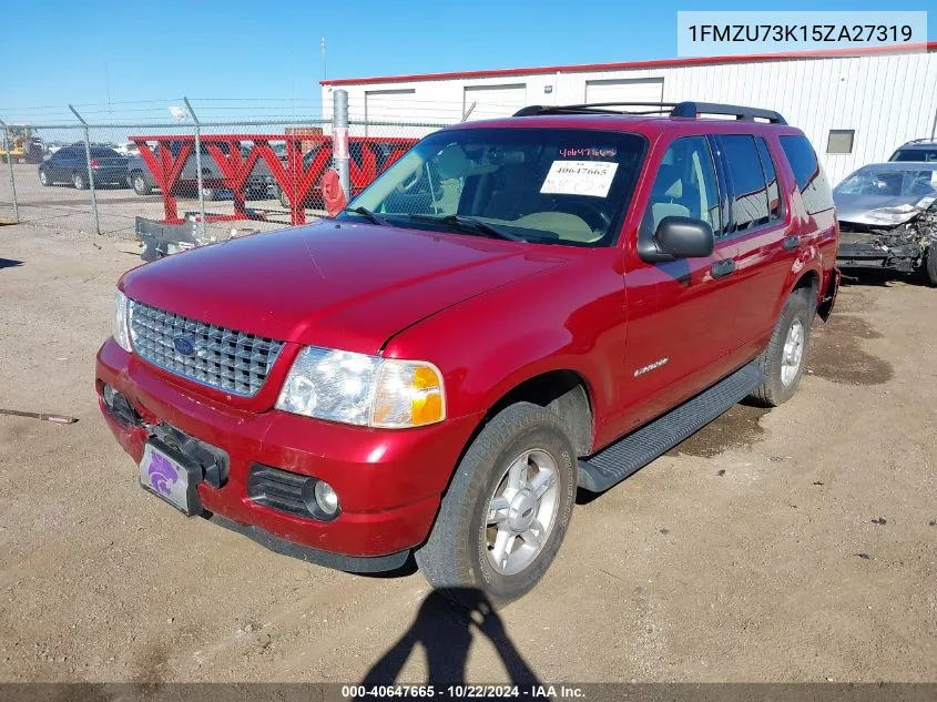 2005 Ford Explorer Xlt/Xlt Sport VIN: 1FMZU73K15ZA27319 Lot: 40647665