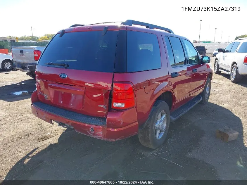 2005 Ford Explorer Xlt/Xlt Sport VIN: 1FMZU73K15ZA27319 Lot: 40647665