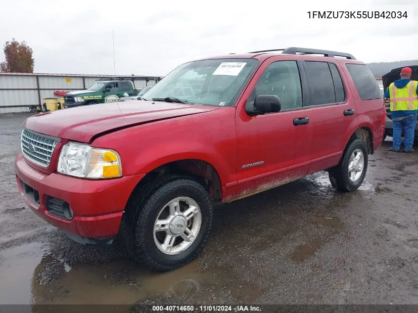 2005 Ford Explorer Xlt/Xlt Sport VIN: 1FMZU73K55UB42034 Lot: 40714650