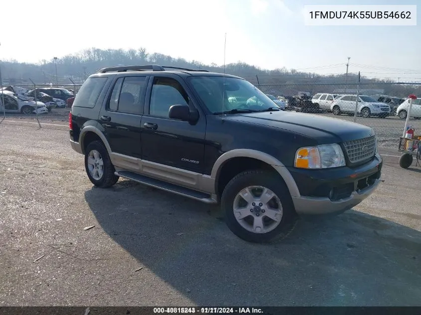 2005 Ford Explorer Eddie Bauer VIN: 1FMDU74K55UB54662 Lot: 40815243