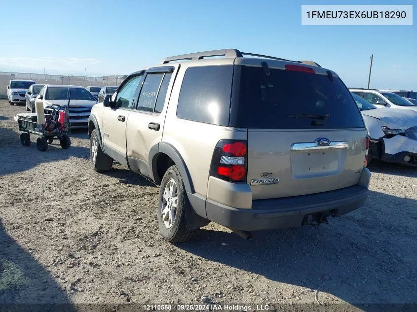 2006 Ford Explorer VIN: 1FMEU73EX6UB18290 Lot: 12110558