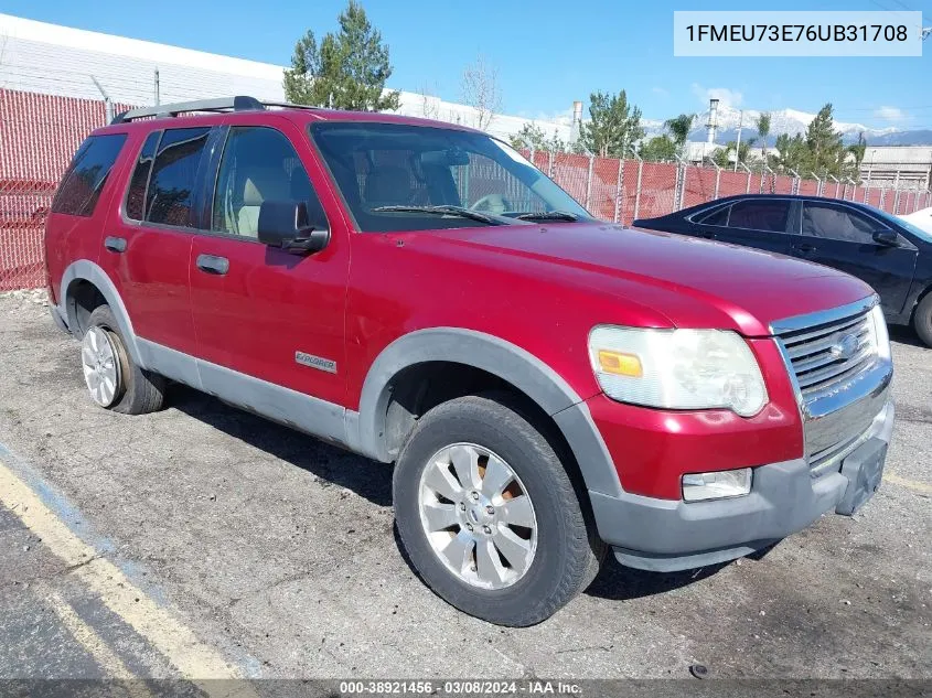 2006 Ford Explorer Xlt VIN: 1FMEU73E76UB31708 Lot: 38921456