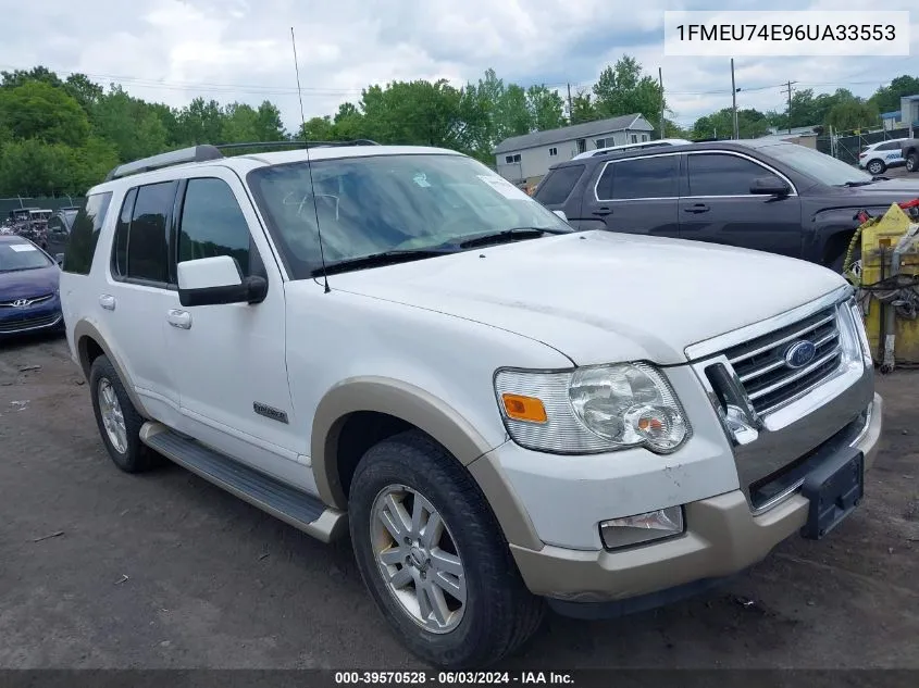 2006 Ford Explorer Eddie Bauer VIN: 1FMEU74E96UA33553 Lot: 39570528