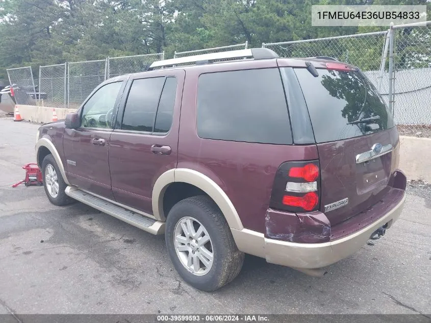 1FMEU64E36UB54833 2006 Ford Explorer Eddie Bauer