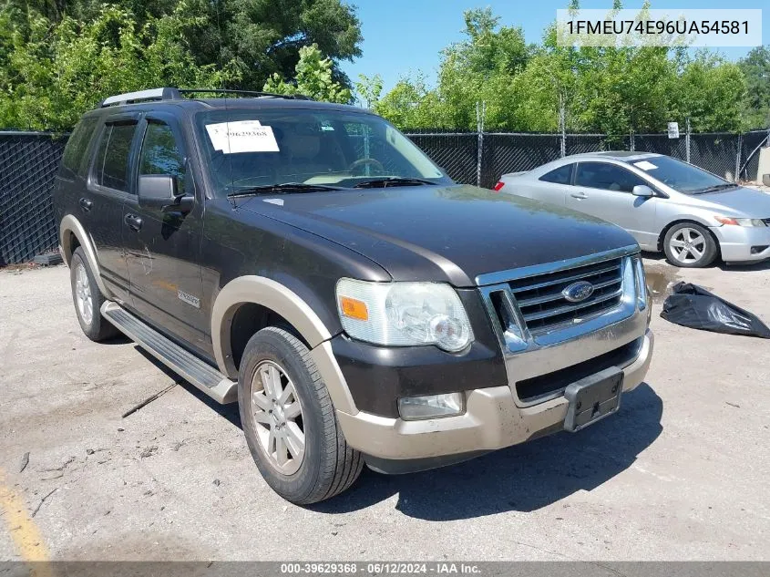 2006 Ford Explorer Eddie Bauer VIN: 1FMEU74E96UA54581 Lot: 39629368