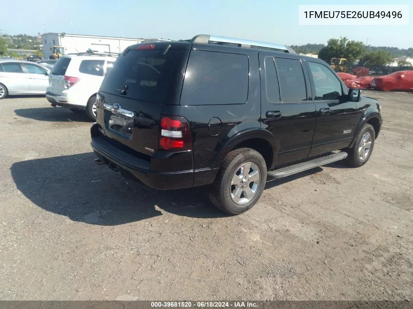 1FMEU75E26UB49496 2006 Ford Explorer Limited