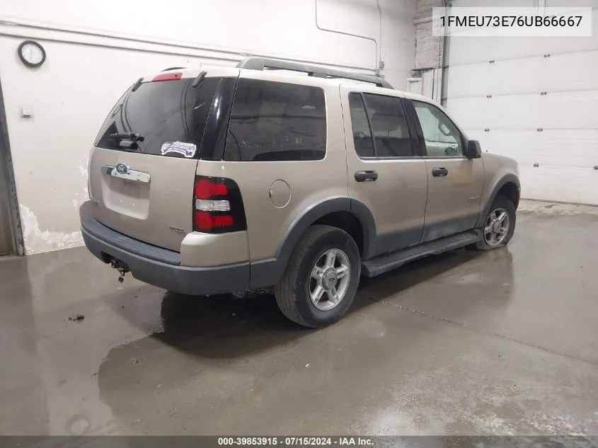 2006 Ford Explorer Xlt VIN: 1FMEU73E76UB66667 Lot: 39853915