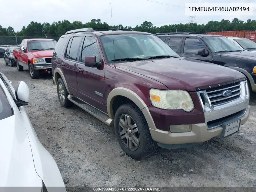 1FMEU64E46UA02494 2006 Ford Explorer Eddie Bauer