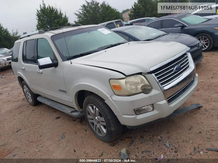 1FMEU75816UB11056 2006 Ford Explorer Limited