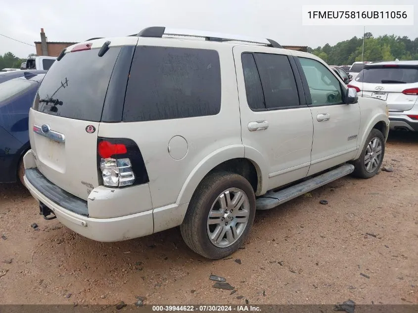 1FMEU75816UB11056 2006 Ford Explorer Limited