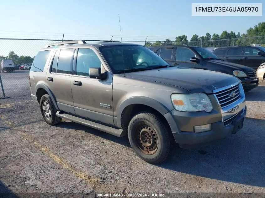 2006 Ford Explorer Xlt VIN: 1FMEU73E46UA05970 Lot: 40136843