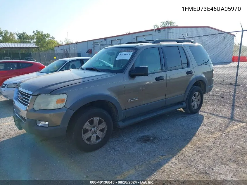 2006 Ford Explorer Xlt VIN: 1FMEU73E46UA05970 Lot: 40136843