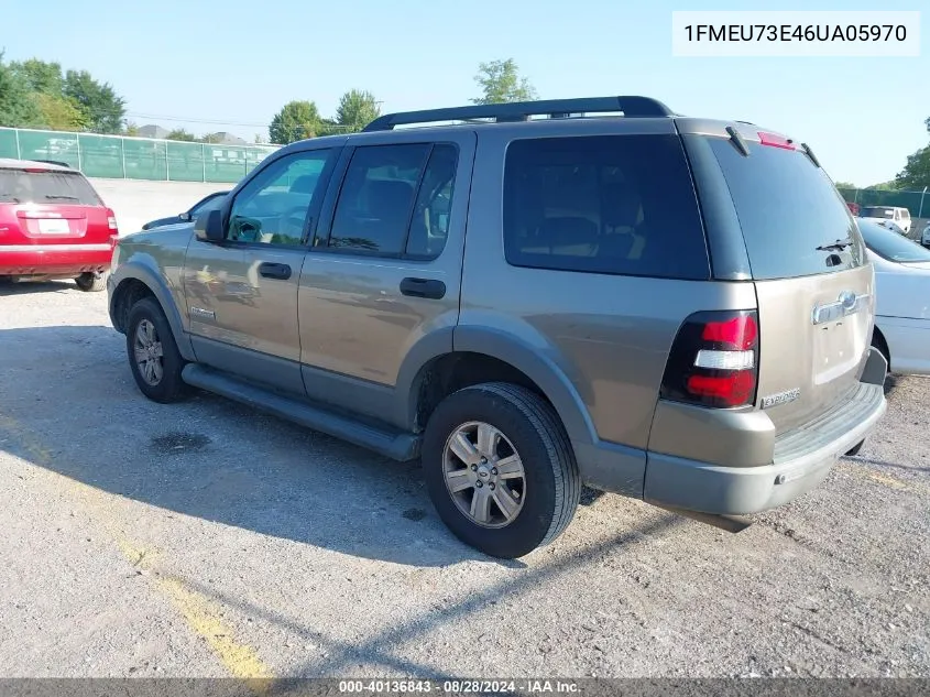 2006 Ford Explorer Xlt VIN: 1FMEU73E46UA05970 Lot: 40136843