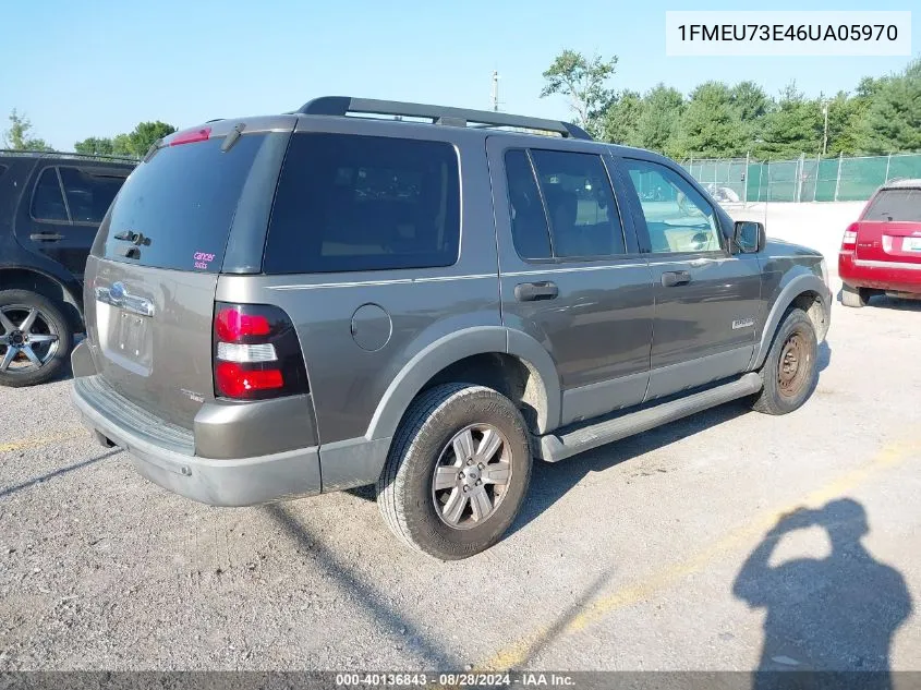 2006 Ford Explorer Xlt VIN: 1FMEU73E46UA05970 Lot: 40136843