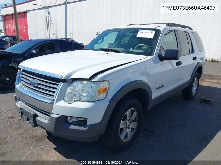 2006 Ford Explorer Xlt VIN: 1FMEU73E66UA46407 Lot: 40154659