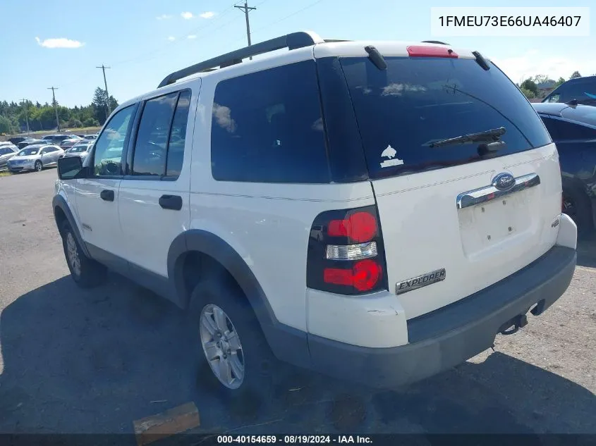 2006 Ford Explorer Xlt VIN: 1FMEU73E66UA46407 Lot: 40154659