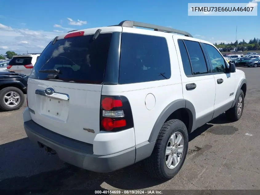 2006 Ford Explorer Xlt VIN: 1FMEU73E66UA46407 Lot: 40154659