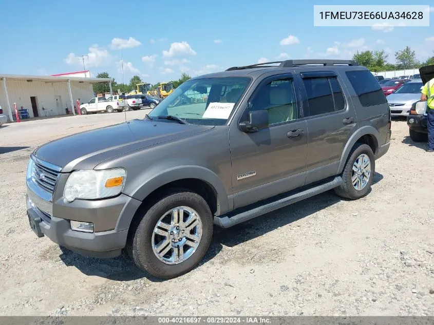 2006 Ford Explorer Xlt VIN: 1FMEU73E66UA34628 Lot: 40216697